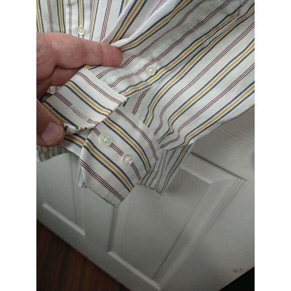 Sears Roebuck Men's 2X* Vintage Button Striped Shirt 17 34/35 Single Needle - Picture 7 of 14